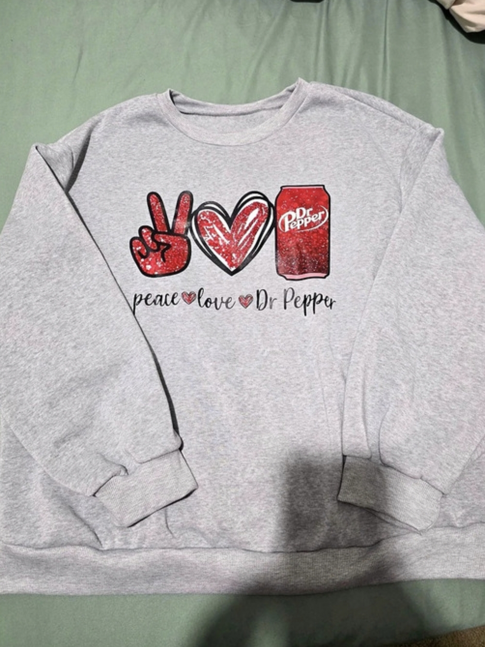Graphic Gray Sweatshirt Size 3x